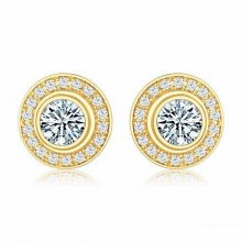 Cartier D'AMOUR Earrings in 18K Yellow Gold with Diamond